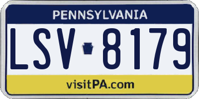 PA license plate LSV8179