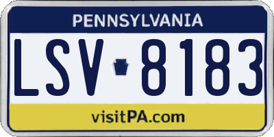 PA license plate LSV8183