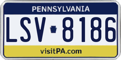 PA license plate LSV8186