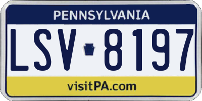 PA license plate LSV8197