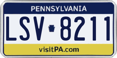 PA license plate LSV8211