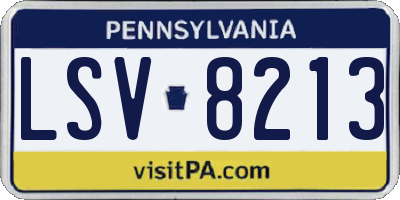 PA license plate LSV8213