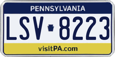 PA license plate LSV8223