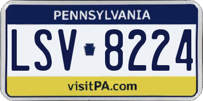 PA license plate LSV8224
