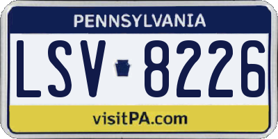 PA license plate LSV8226