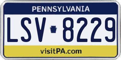 PA license plate LSV8229