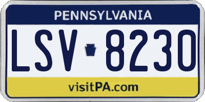 PA license plate LSV8230