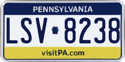 PA license plate LSV8238