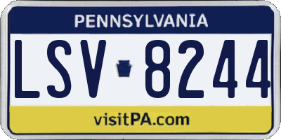 PA license plate LSV8244