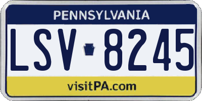 PA license plate LSV8245