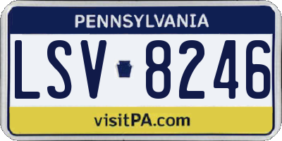 PA license plate LSV8246