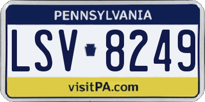 PA license plate LSV8249