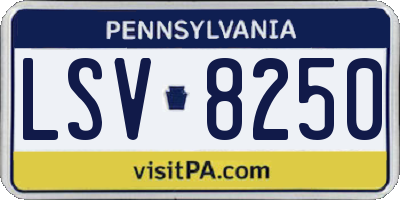 PA license plate LSV8250