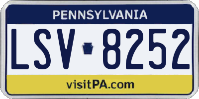 PA license plate LSV8252