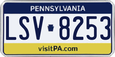 PA license plate LSV8253
