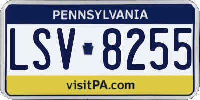 PA license plate LSV8255