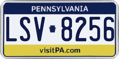 PA license plate LSV8256