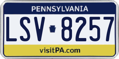 PA license plate LSV8257