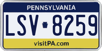PA license plate LSV8259