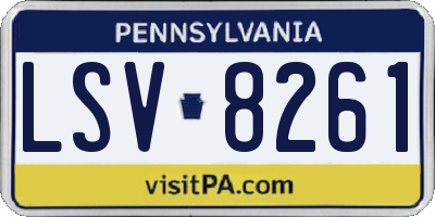 PA license plate LSV8261
