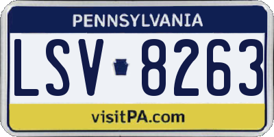 PA license plate LSV8263