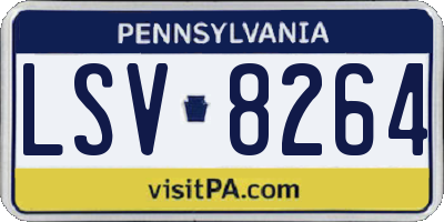PA license plate LSV8264