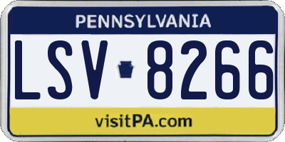 PA license plate LSV8266