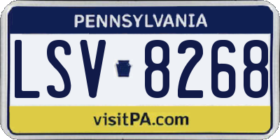 PA license plate LSV8268
