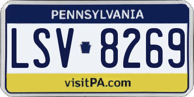 PA license plate LSV8269