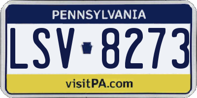 PA license plate LSV8273
