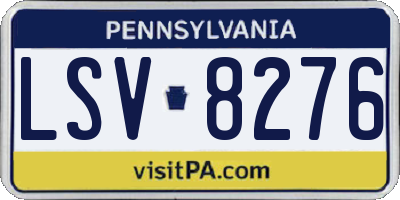PA license plate LSV8276