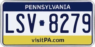 PA license plate LSV8279