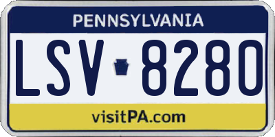 PA license plate LSV8280