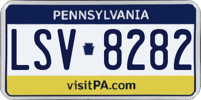 PA license plate LSV8282