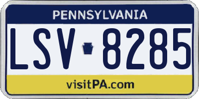 PA license plate LSV8285