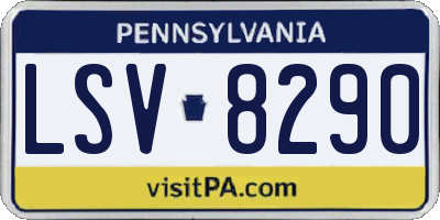 PA license plate LSV8290