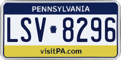 PA license plate LSV8296
