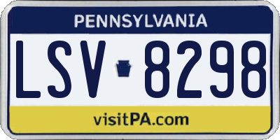 PA license plate LSV8298