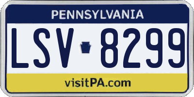 PA license plate LSV8299