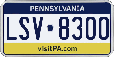 PA license plate LSV8300