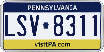 PA license plate LSV8311