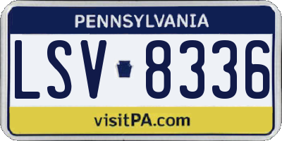 PA license plate LSV8336