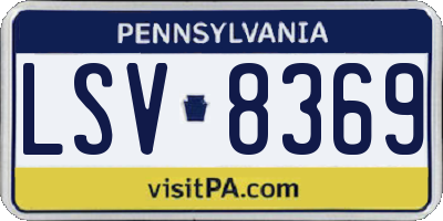 PA license plate LSV8369