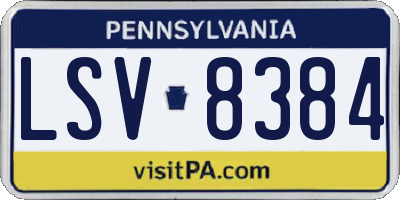PA license plate LSV8384