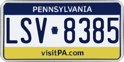 PA license plate LSV8385