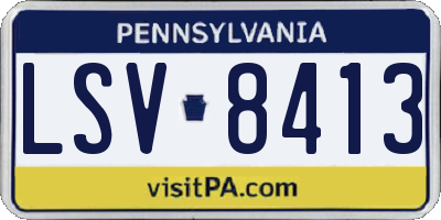 PA license plate LSV8413