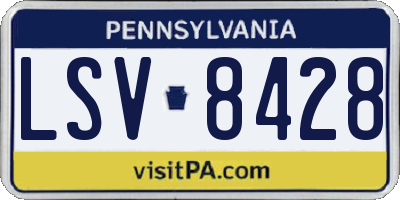 PA license plate LSV8428