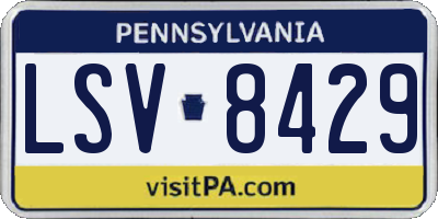 PA license plate LSV8429