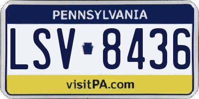PA license plate LSV8436