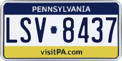 PA license plate LSV8437